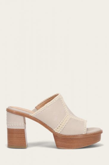 Frye Pipa Crochet Platform Sandal - Ivory - Click Image to Close