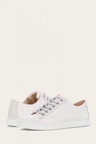 Frye Ivy Canvas Low Lace - Ivory - Click Image to Close