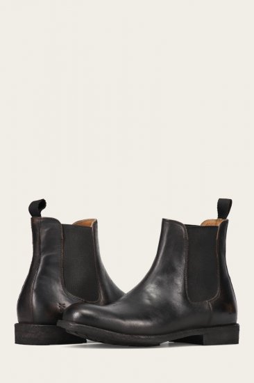 Frye Tyler Flex Chelsea - Antique-black - Click Image to Close