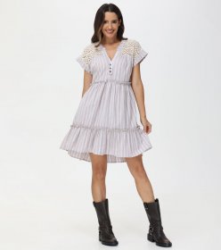 Frye Linen Striped Midi Dress - Linen Striped Midi Dress