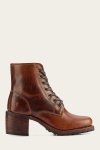 Frye Sabrina 6G Lace Up - Cognac