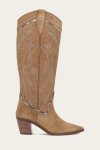 Frye Sara Western Tall Stud - Almond