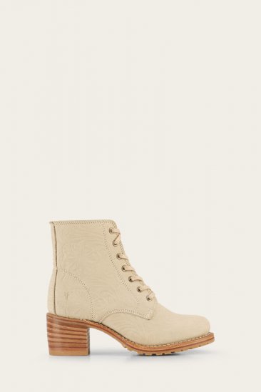 Frye Sabrina 6G Lace Up - Ivory - Click Image to Close