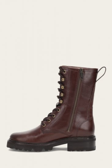 Frye Olivia Combat - Bourbon - Click Image to Close