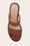 Frye Pipa Woodstock 2 Band Platform Sandal - Saddle