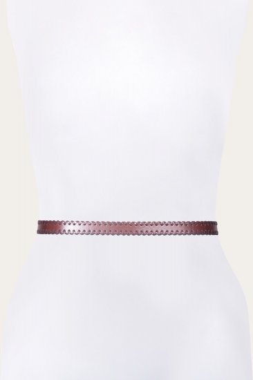Frye 20mm Belt With 3 Pc Buckle Set & Leather Laced Edge - 20mm Belt With 3 Pc Buckle Set & Leather Laced Edge - Click Image to Close