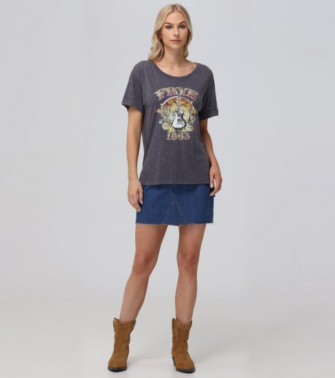 Frye Rolled Cuff Graphic Tee - Rolled Cuff Graphic Tee - Click Image to Close