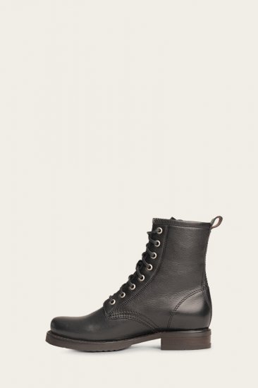 Frye Veronica Combat - Black - Click Image to Close