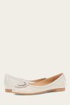 Frye Carson Logo Ballet - Ivory