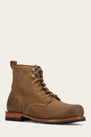 Frye Hudson Workboot Plain Toe - Bark