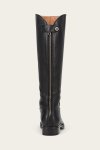 Frye Melissa Lug Back Zip - Black
