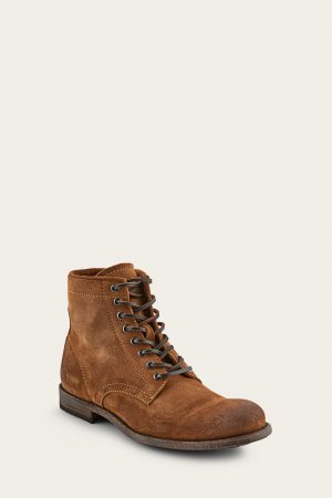 Frye Tyler Lace Up - Tan-suede