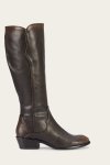 Frye Carson Piping Tall - Black-brush-off