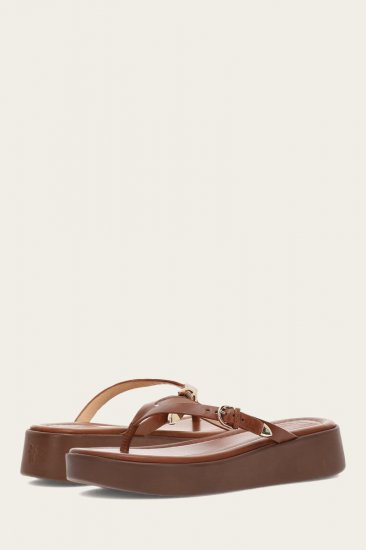 Frye Maya Buckle Thong Sandal - Cinnamon - Click Image to Close