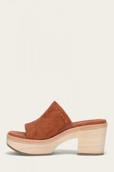 Frye Hazel 2 Slide - Tan - Click Image to Close