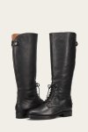 Frye Melissa Lug Back Zip - Black