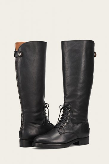 Frye Melissa Lug Back Zip - Black - Click Image to Close