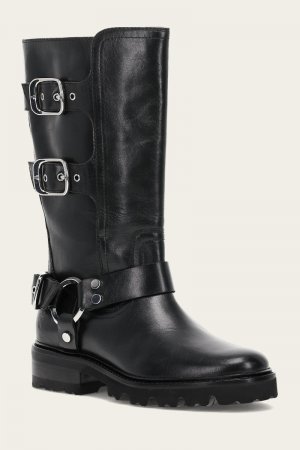 Frye Olivia Moto Mid - Black