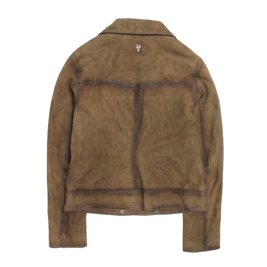Frye Dark Taupe Biker Jacket - Frye Dark Taupe Biker Jacket - Click Image to Close