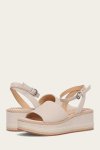 Frye Joy Ankle Strap Platform Sandal - Ivory