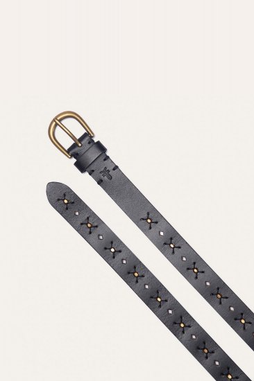 Frye 25MM Beaded Perf Belt - 25MM Beaded Perf Belt - Click Image to Close