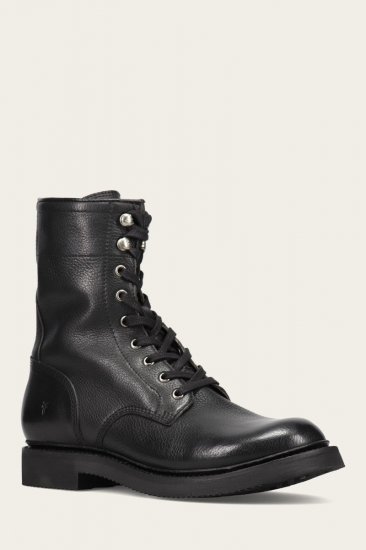 Frye Dean Combat Lace Up - Black - Click Image to Close