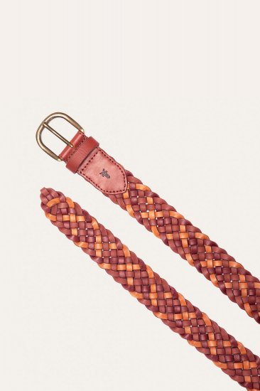 Frye 35MM Tonal Woven Leather Belt - 35MM Tonal Woven Leather Belt - Click Image to Close