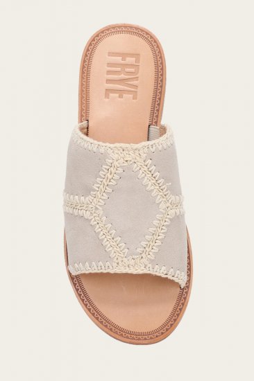 Frye Ava Crochet Slide - Ivory - Click Image to Close