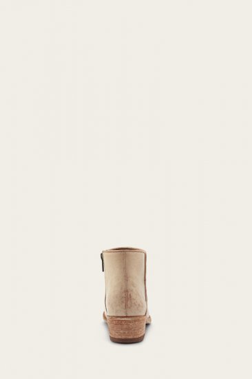 Frye Carson Piping Bootie - White - Click Image to Close