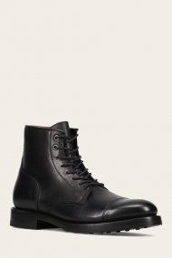 Frye Dylan Cap Toe Lace Up - Black