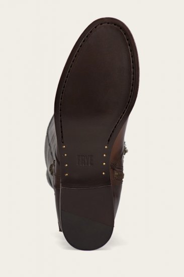 Frye Melissa Belted Tall Wide Calf - Chocolate - Click Image to Close