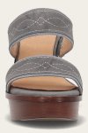 Frye Pipa Woodstock 2 Band Platform Sandal - Grey-sky