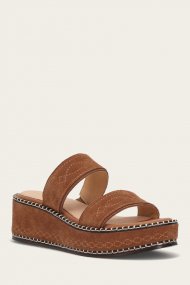 Frye Joy Woodstock 2 Band Platform Slide - Bark