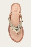 Frye Ava Fringe Sandal - Gold-mirror