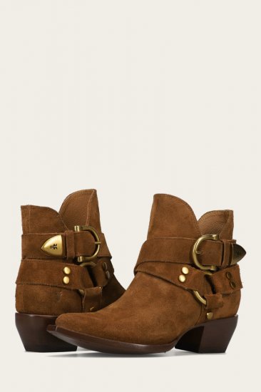 Frye Sacha Multi Strap Bootie - Bark - Click Image to Close