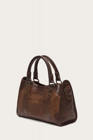Frye Melissa Satchel - Dark Brown - Click Image to Close