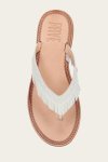 Frye Ava Fringe Sandal - White