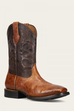 Frye Hauser Deco Stitch - Saddle-dark-brown