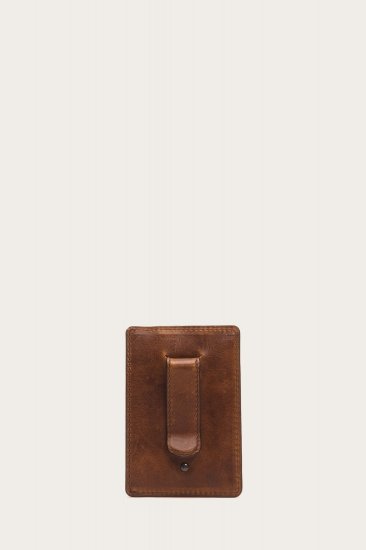 Frye Logan Money Clip Card Case - Cognac - Click Image to Close