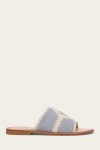 Frye Ava Crochet Slide - Steel-blue