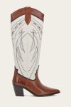 Frye Sara Western Tall Stud - Cinnamon-ivory
