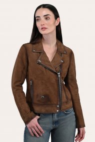 Frye Dark Taupe Biker Jacket - Frye Dark Taupe Biker Jacket