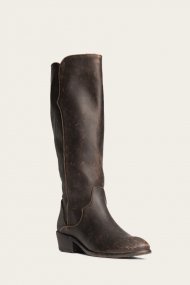 Frye Carson Piping Tall - Antiqued-black