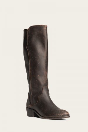 Frye Carson Piping Tall - Antiqued-black