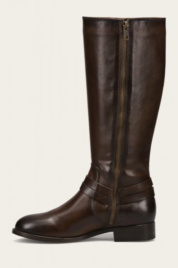 Frye Melissa Belted Tall Wide Calf - Chocolate - Click Image to Close