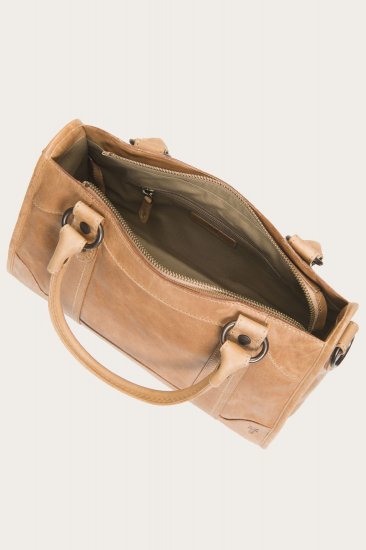 Frye Melissa Satchel - Beige - Click Image to Close