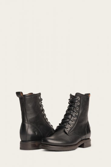 Frye Veronica Combat - Black - Click Image to Close