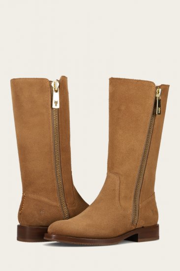 Frye Madison Heavy Zip Tall - Almond - Click Image to Close