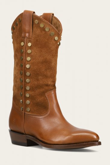 Frye Billy Pull On Stud - Bark - Click Image to Close