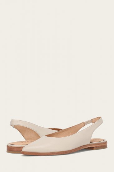 Frye Kenzie Slingback Flat - Ivory - Click Image to Close